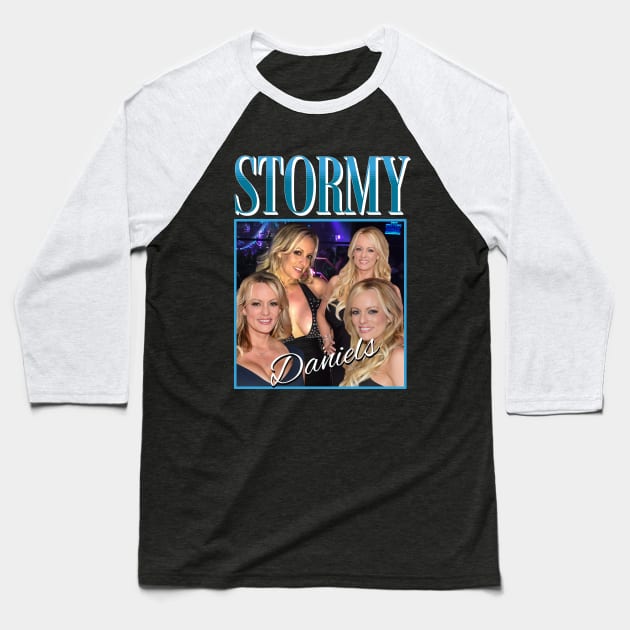 Stormy Daniels Baseball T-Shirt by valentinahramov